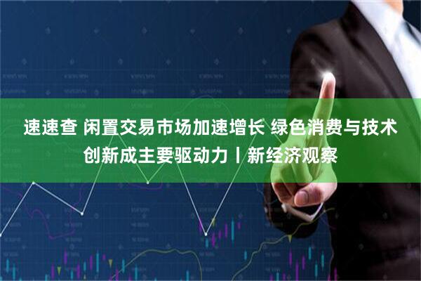 速速查 闲置交易市场加速增长 绿色消费与技术创新成主要驱动力丨新经济观察