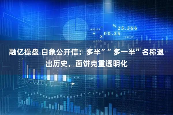 融亿操盘 白象公开信：多半””多一半”名称退出历史，面饼克重透明化