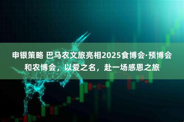 申银策略 巴马农文旅亮相2025食博会·预博会和农博会，以爱之名，赴一场感恩之旅
