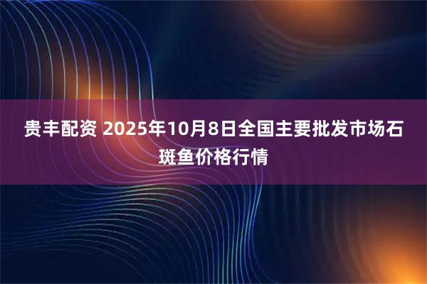 贵丰配资 2025年10月8日全国主要批发市场石斑鱼价格行情