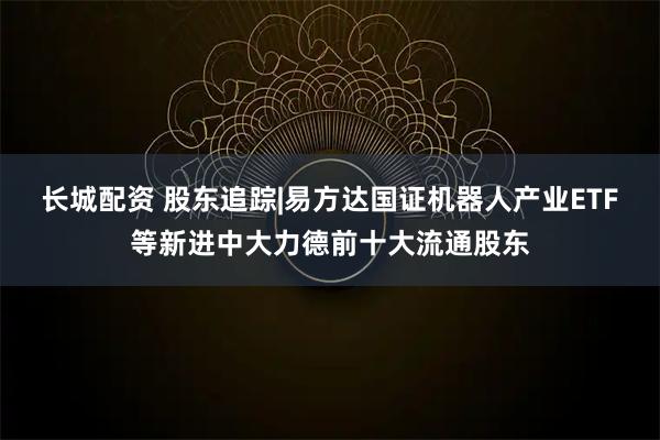 长城配资 股东追踪|易方达国证机器人产业ETF等新进中大力德前十大流通股东